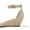 NUDE/SUEDE, variant on Women Low Wedge Heel Sandals Open Toe Ankle Strap Buckle Lady Work Casual Shoes SILVER/PLAID Size 8