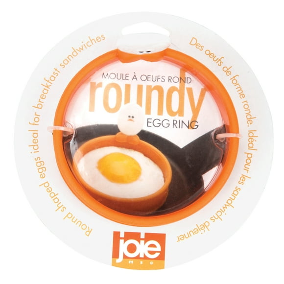 Joie Silicone Egg Ring, Make Perfect Breakfast Sandwiches, Pack of 1, Orange, 3-5/8"D