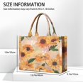 thumbnail image 3 of Large Capacity Tote Bag,Yellow Green Leaf Sunflower Pattern Handbag Fashion Luxury Tote Bag,15.7"x13"x 5.1" Inches,Laptop Compatible, 3 of 6