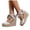 Silver, variant on Womens Espadrilles Wedge Sandals Lightweight Platform Closed Toe Ankle Strap Lace Up Summer Dress Shoes Silver Size 6.5