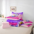 thumbnail image 6 of Erosebridal Cute Unicorn 7-Piece Twin Bedding Sets，Colorful Flowers Watercolor Splatter Ink Bedding Comforter Set For Kids Girls,Reversible Pink, 6 of 7