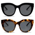 thumbnail image 2 of Gafas de Sol VANLINKER Grandes, Gruesas, Polarizadas, Redondas con Ojo de Gato x2, 2 of 3