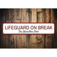 thumbnail image 1 of Lifeguard on Break Novelty Decor, Metal Wall Sign - 4x18 Inches, 1 of 4