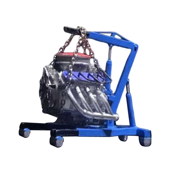 LeeQinersw 1/64 Scale Novelty Engine Hanger Model for Workshop Scene Garage Repair Shop A01 blue W Engine