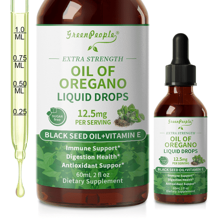 Oregano Oil Drops - Oil of Oregano Liquid - Herbal Blend for Immune Support,Digestive Health,Overall Health - Vegan, Sugar Free,Non-GMO - 2 Fl Oz