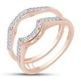 thumbnail image 3 of AFFY 0.25CT Moissanite Diamond Wedding Band Enhancer Guard Ring for Women 14K Rose Gold over Silver-6.5, 3 of 5