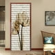 thumbnail image 1 of Grano de ladrillo de hibisco 77x200cm Etiqueta de puerta 3D Bodega Foto Mural Trompe l'oeil Pegatinas de pared PVC Papel tapiz impermeable para dormitorio Baño Cocina, 1 of 5