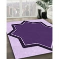 thumbnail image 3 of Ahgly Company Machine Washable Indoor Rectangle Transitional Purple Iris Purple Area Rugs, 4' x 6', 3 of 7