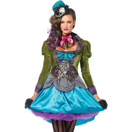 Leg Avenue Women's Deluxe Wonderland Mad Hatter Halloween