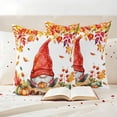 thumbnail image 3 of Red Gnomes Fall Outdoor Waterproof Pillow Covers, Thanksgiving Pumpkin Maple Eucalyptus Autumn Decorative Square Throw Pillowcase Sofa Cushion Sham for Patio/Couch/Chair, 18"x18" 2 Pack, 3 of 8