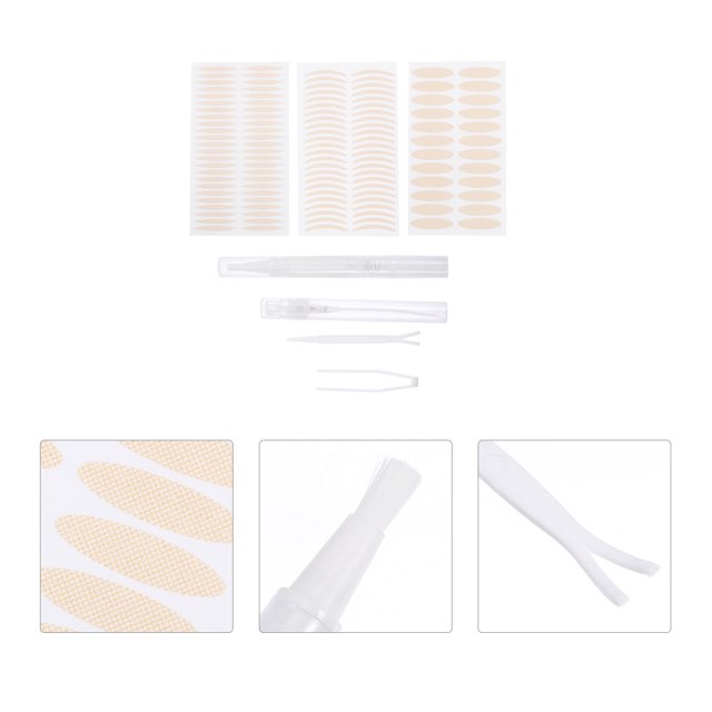UPOUART Invisible Double Eyelid Stickers for Women PVC Eyelid Tape Natural Look Eye Makeup Black 100 Pieces