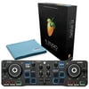 Hercules DJControl Starlight DJ Controller Bundle with Serato DJ Lite, Genesis Tech Polishing Cloth, and FL Studio 20 Fruity Edition