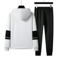 thumbnail image 4 of Letdown Men Track Suits Sets 2 Piece Outfits Sweatsuit Jogging Suits Full Zip Jacket Pants Outfits Sports Clothes Outfits (White, XS), 4 of 5