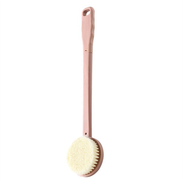 Ounissouiy Cepillo de baño Mango largo Cuerpo Ducha Depurador de doble cara Colgando Limpieza de spa Juegos de accesorios de baño Rosado Ounissouiy HA063304-04B
