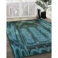 thumbnail image 2 of Ahgly Company Indoor Rectangle Patterned Dark Blue Grey Blue Area Rugs, 2' x 4', 2 of 6