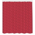 thumbnail image 3 of Floral Shower Curtain, Repetitive Scandinavian Style Pattern with Cute Flowers Bicolour Graphic, Fabric Bathroom Set with Hooks, 69"W X 75"L Long, Dark Coral and Indigo, by Ambesonne, 3 of 3