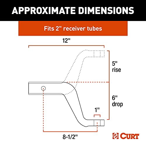 CURT MFG 45362 ALUMINUM BALL MOUNT (2' SHANK 8 00