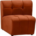 thumbnail image 3 of Meridian Furniture Limitless Cognac Velvet Upholstered Modular Chair, 3 of 7