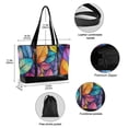 thumbnail image 2 of FORMRS Canvas Laptop Tote Bag for Women with 15.6" Computer Compartments Shoulder Handbag, Colorful Leaves, 2 of 7