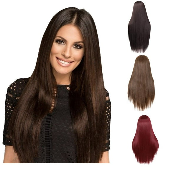 Dsseng Luxuriously Long 23.62 Women‘s Synthetic Fiber Invisible Hair Extension With Rose Mesh - Halo Design Natural Look Easy to Wear Instantly Adds Volume and Length Seamless Blend