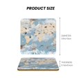 thumbnail image 5 of Xecao Animals Travel World Map for MDF Cork Coaster 4 Pcs,Drink Coasters,Suit for House Warming Gifts New Home ,Coffee Table Decor-Square, 5 of 7