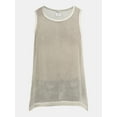 thumbnail image 5 of No Boundaries Men's & Big Men's Open Knit Boxy Fit Tank Top, Sizes XS-3XL, 5 of 5