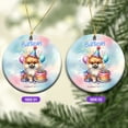 thumbnail image 2 of Happy Birthday Cute Puppy Pomeranian with Cake Gifts Party Hat Ceramic Round Ornament Pom Dog Lover Gifts Home Tree Decor - 00029, 2 of 5