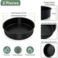 thumbnail image 2 of Cake Pan Set of 2, P&P CHEF 9.5 Inch Nonstick Round Baking Pans for Birthday Weeding Christmas Layer Cake, Stainless Steel Core & 2-Inch Side, Oven & Pot Safe, Healthy & Sturdy & Easy to Clean, 2 of 7