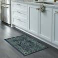 thumbnail image 3 of Maples Rugs Georgina Traditional Vintage Navy Green Washable Entryway Area Rug, 1'8 x 2'10, 3 of 7
