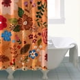 thumbnail image 4 of Waterproof Beautiful Colorful Floral Shower Curtain 72x72 Inch Boho Style Polyester Unique Shower Curtain for Bathroom Hotel Home Decor with 12 Plastic Hooks, 4 of 5
