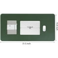 thumbnail image 5 of HofferRuffer Desk Pad, 31.5" x 15.8" Desktop Waterproof Protector Mat for Keyboard and Mouse, Dual Side Use Leather Non Slip Desk Mat for Office and Home (Green+grey), 5 of 7