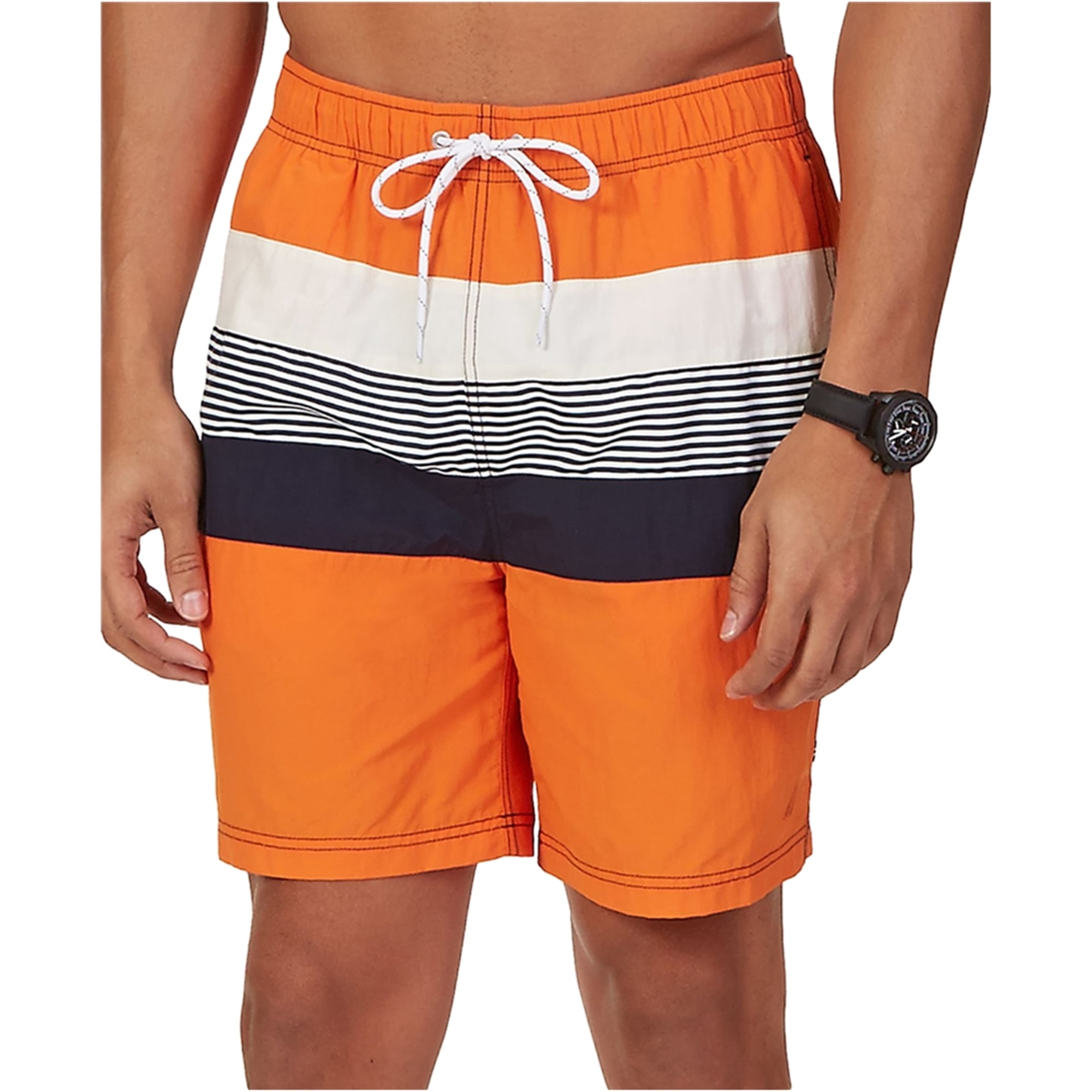 short length colorblock swim shorts