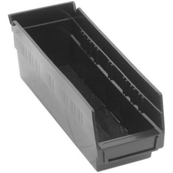 23 5/8" Deep x 8 3/8" Wide x 4" High Black Shelf Bin
