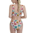 thumbnail image 3 of Picia Skulls and Roses Women's High Waisted Bikini Scoop Neck Swimsuit Two Pieces Bathing Suit-, 3 of 8