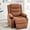 Brown, variant on GAOHAPY Rocker Recliner Chair, 360° Swivel Recliner Chair for Adults, Chenille Fabric Single Sofa Seat with Cup Holders, Recliner Single Sofa with Side Pocket (Black)
