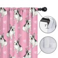 thumbnail image 4 of Blackout Kids Curtains,Pink French Bulldog Love Heart Childrens Insulated Curtains Set Of 2,Bedroom Essentials,Toddler Room Decor 52x63in(132x160cm), 4 of 4