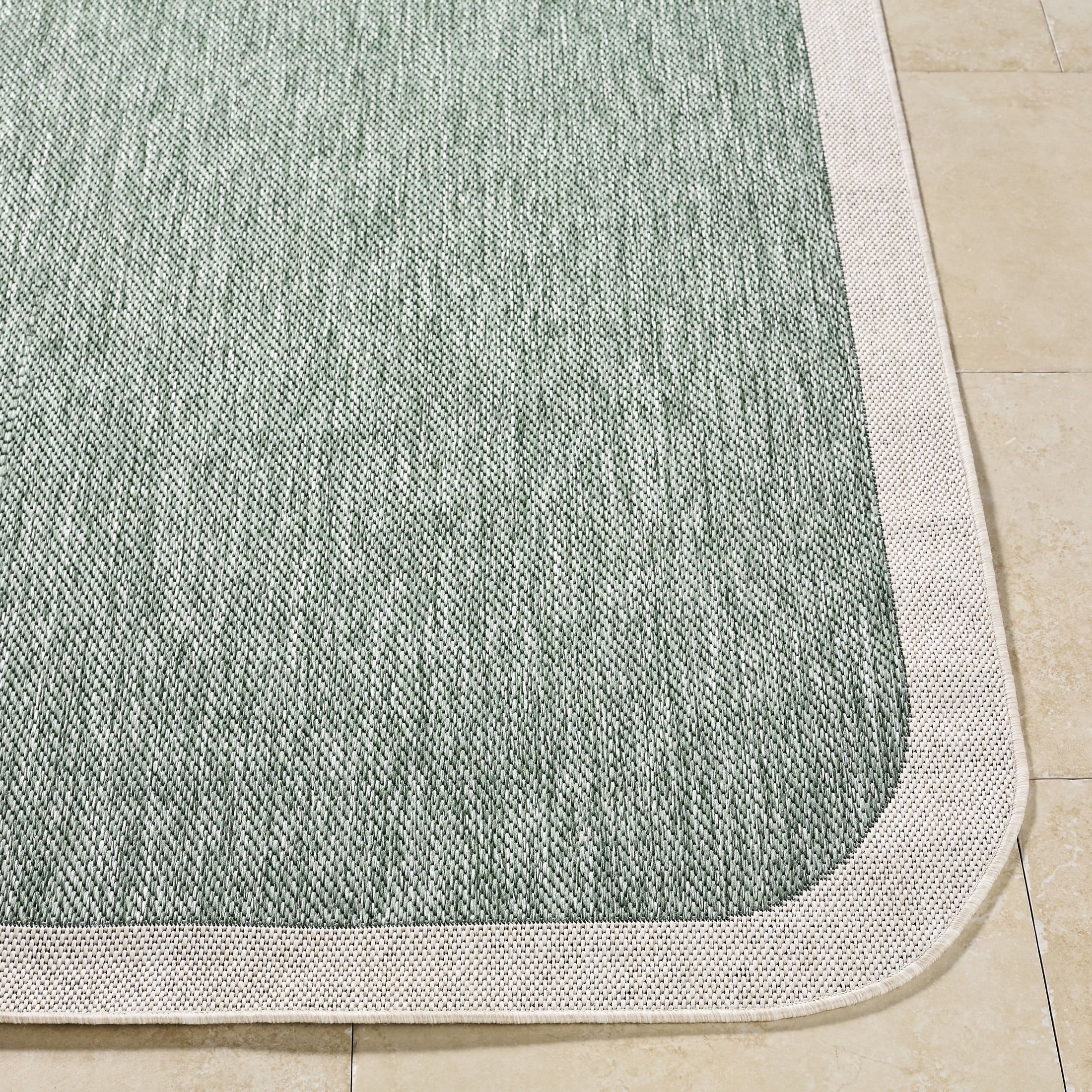 Livabliss Miami Beach Modern Solid Outdoor Area Rug, 9'2" x 12', Sage