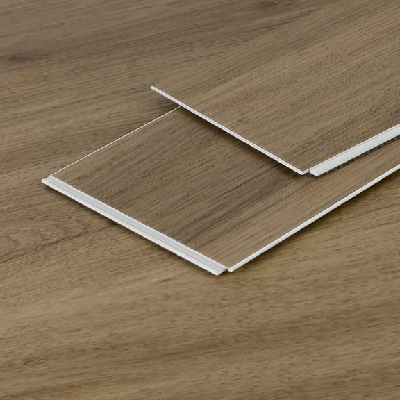 High-Quality SPC Floor Stickers In Walnut Wood Pattern Strong Indoor Stability