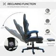 thumbnail image 4 of Vinsetto High Back Office/Sport Chair w/Reclining Rear Adjustable Height, Blue, 4 of 9