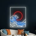 thumbnail image 5 of Handmadetneonsign Sun & Wave Neon Sign, Sunrise Sunset Wall Art Decor, Ocean Waves Wall Decor, 5 of 5