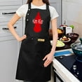 thumbnail image 2 of Kitchen 2 Pack Bib Apron - Adjustable Black Apron with Red Silhouette & " Kim Klar " Text 2 Pockets Perfect for Cooking & Chefs, 2 of 5