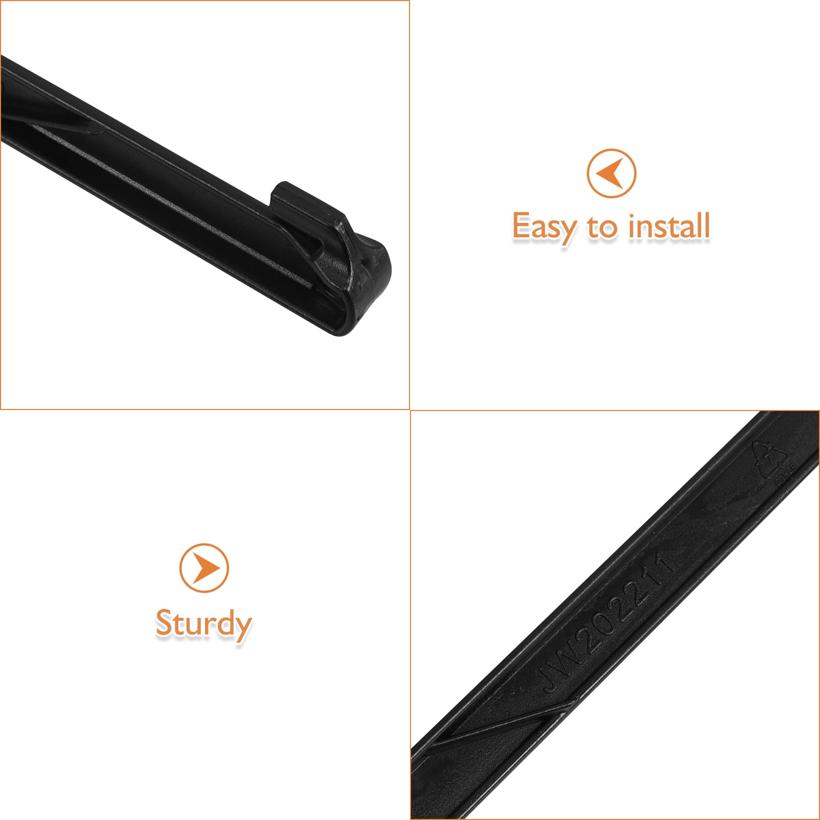 ETHZZLE 50Pcs Black Plastic Lawn Stakes Durable Ground Anchors for Outdoor Tent Use