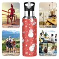 thumbnail image 7 of Yayeee 20oz Insulated Water Bottle Double Wall Stainless Steel with Flip Straw Lid, Red Snowman, 7 of 7