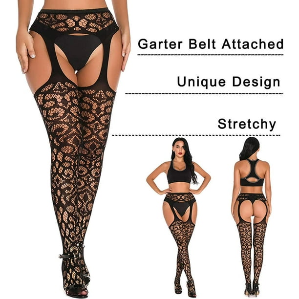 5 pares de lenceria para mujer liguero medias sexis de rejilla hasta el muslo medias con tirantes Bodega Aurrera en linea
