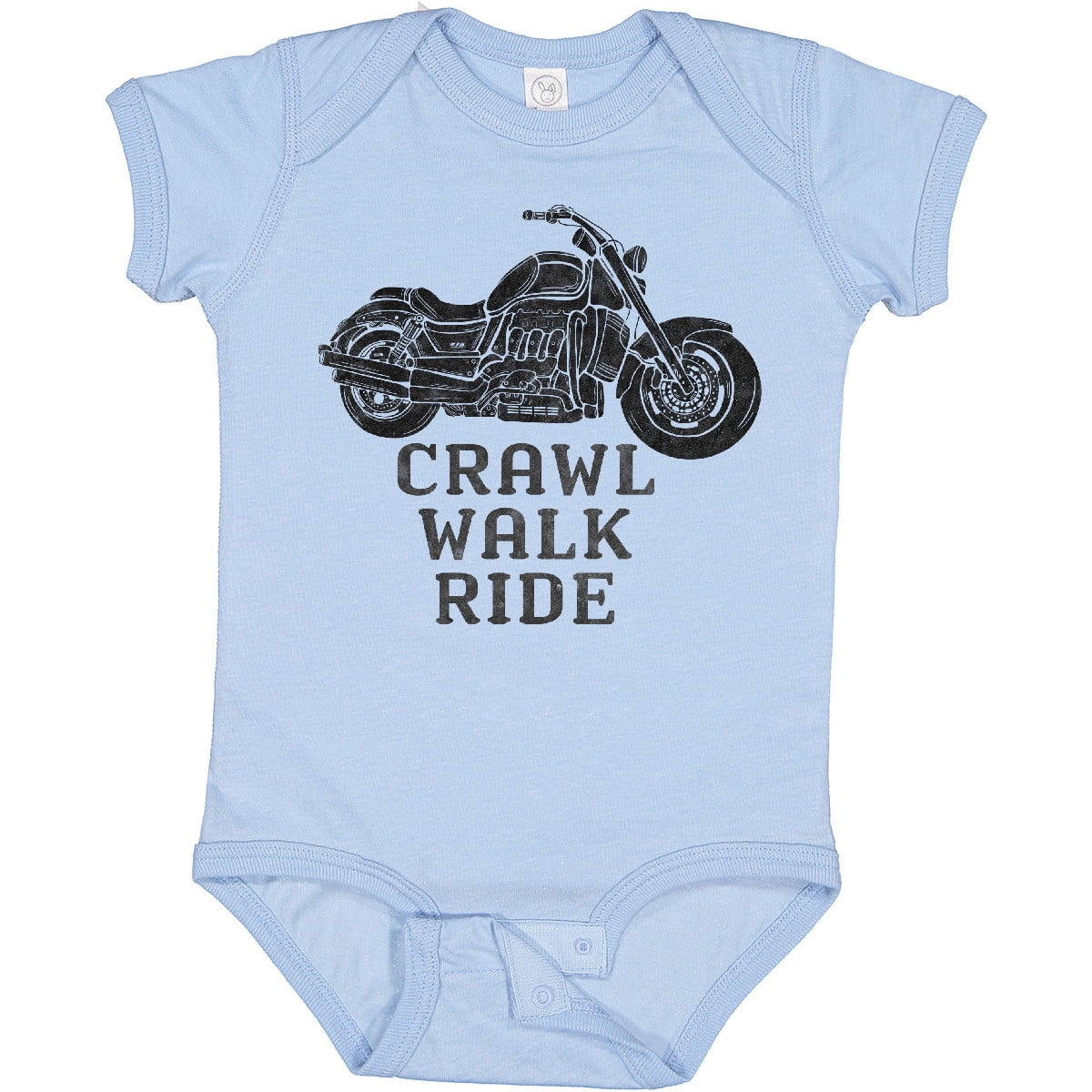 Inktastic Crawl Walk Ride Motorcycle Boys or Girls Baby Bodysuit