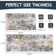 thumbnail image 3 of Modern Abstract Kitchen Mat Set of 2,Modern Farmhouse Kitchen Rugs and Mats Non Skid Washable,Grey Runner Rugs with Rubber Backing for Kitchen Decor and Accessories (17"x47"+17"x30"), 3 of 6