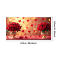 thumbnail image 3 of Valentine's Day Romantic Backdrop Banner with Roses and Hearts for Party Supplies Wedding Decorations Photography Background Props, 3 of 4