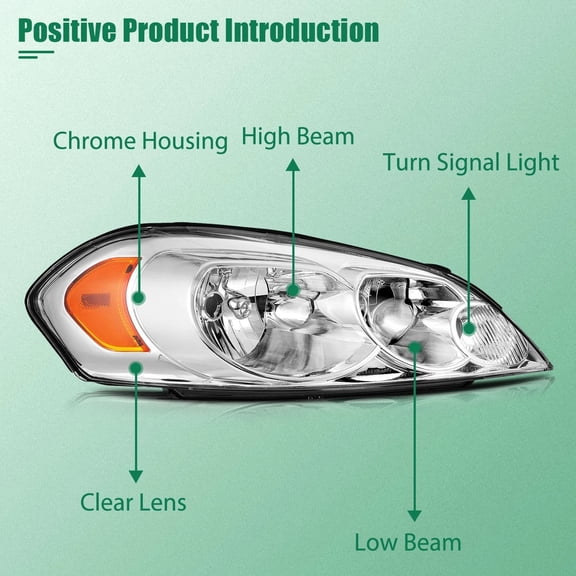 For Chevy Impala 2006-2013 Headlights Assembly Pair Clear Lens Front Left Right