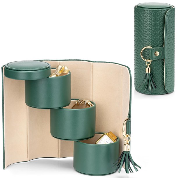 Joyero de viaje Vlando para mujer, regalo de boda, color verde