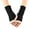 czb# Black973, variant on CUZIBR Winter Gloves Women Arm Sleeves Knitted Lace Trim Fingerless Glove Handmade Crochet Mittens Warm Soft For Running Driving Hiking
